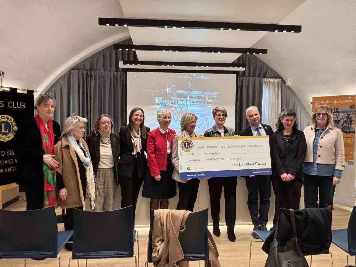 ATTUALITÀ - I Lions del Trentino hanno donato 30mila euro ad ANFFAS