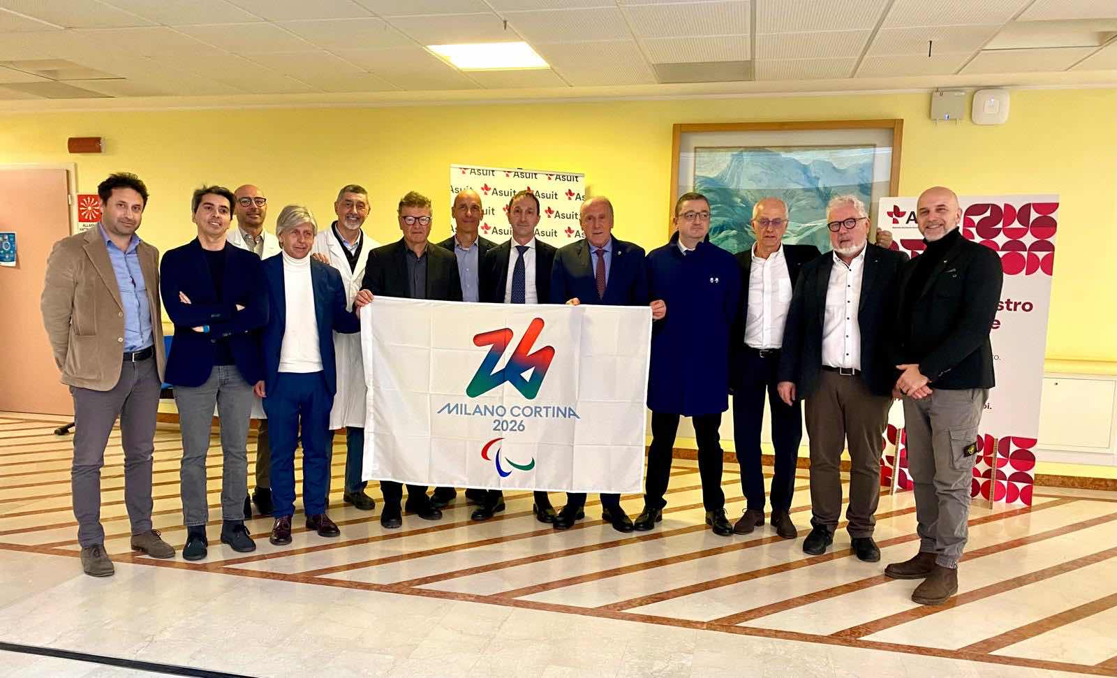 ATTUALITÀ - All’ospedale Villa Rosa di Pergine la bandiera paralimpica