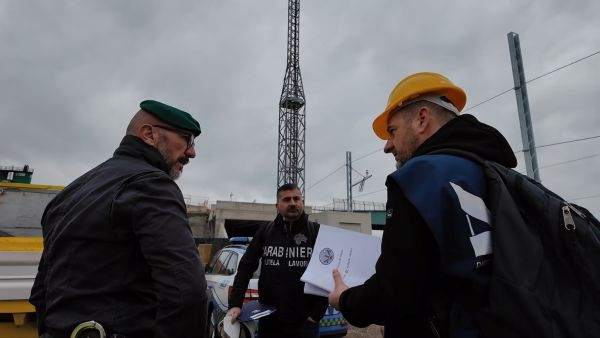 ATTUALITÀ - Controlli nel cantiere della linea ad alta velocità di Lonato