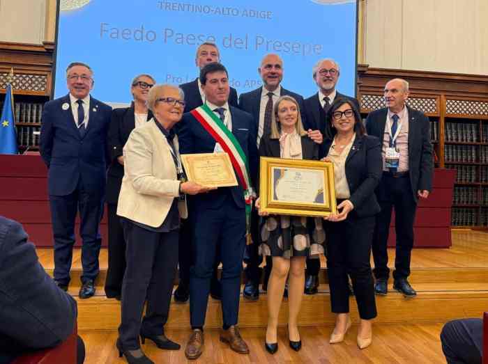 EVENTO - Premiato l’evento “Faedo il paese del presepe”
