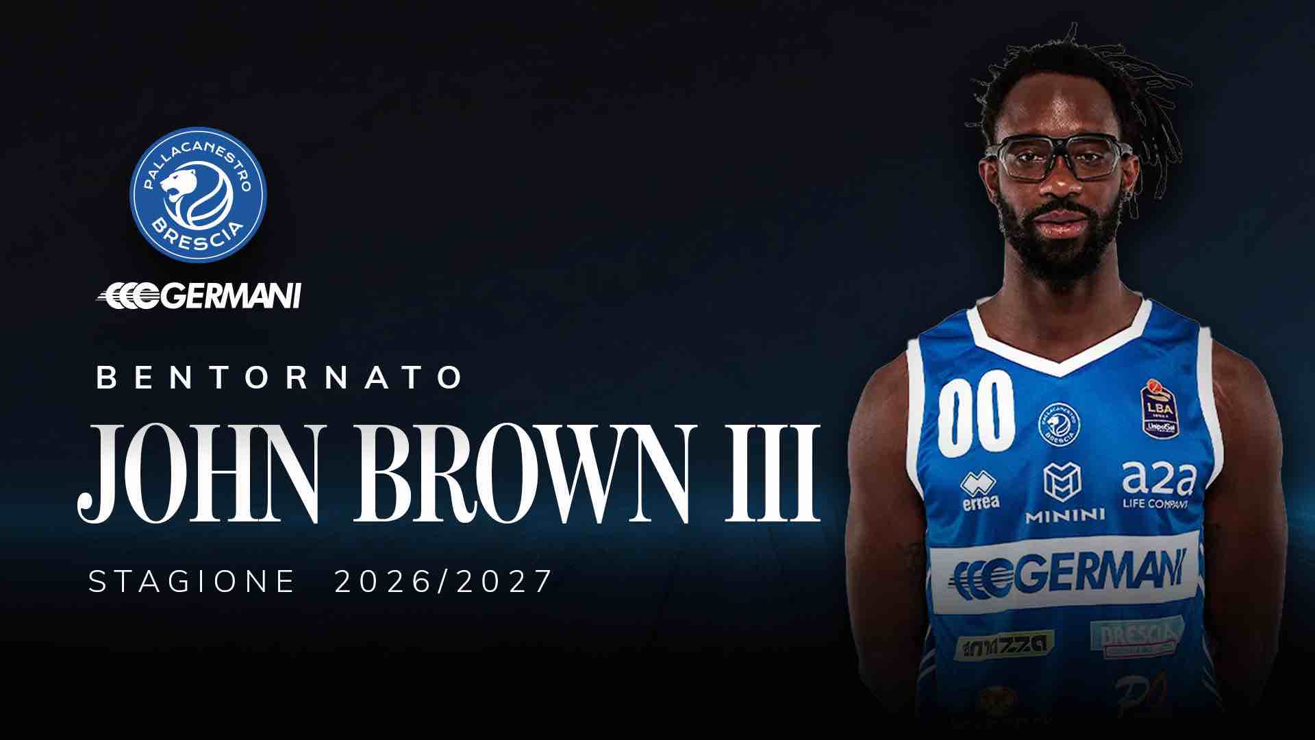 SPORT - Basket, Serie A: John Brown III torna a Brescia
