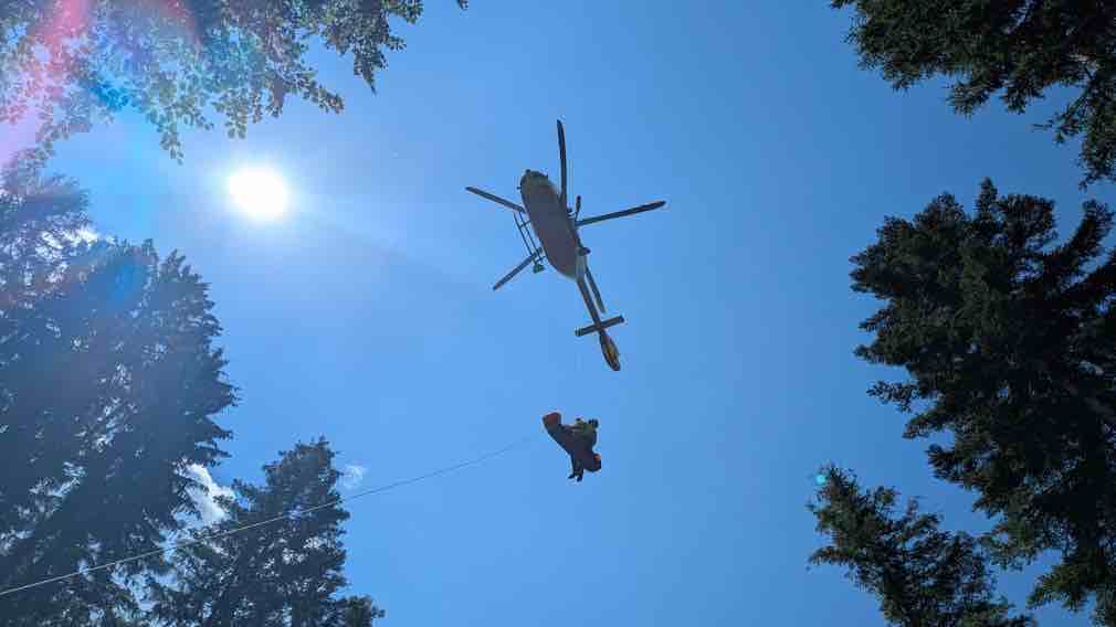 CRONACA - Val di Sella: intervento di recupero per un boscaiolo ferito