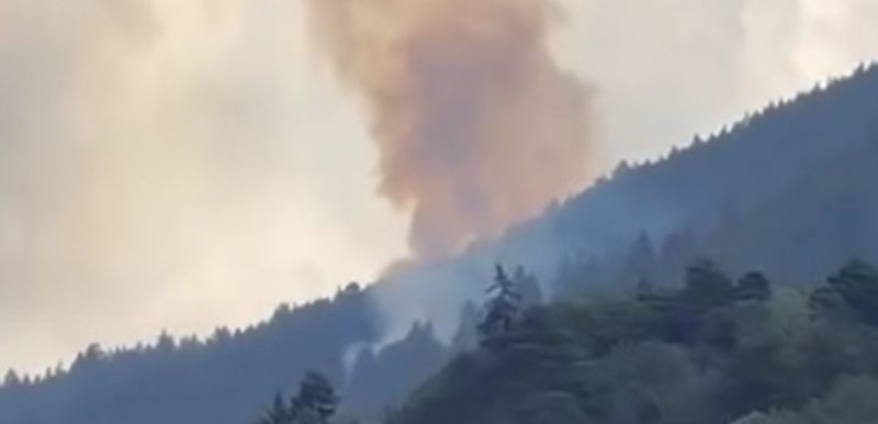 VALLE CAMONICA - Mobilitazione per un incendio nei boschi sopra Berzo Inferiore