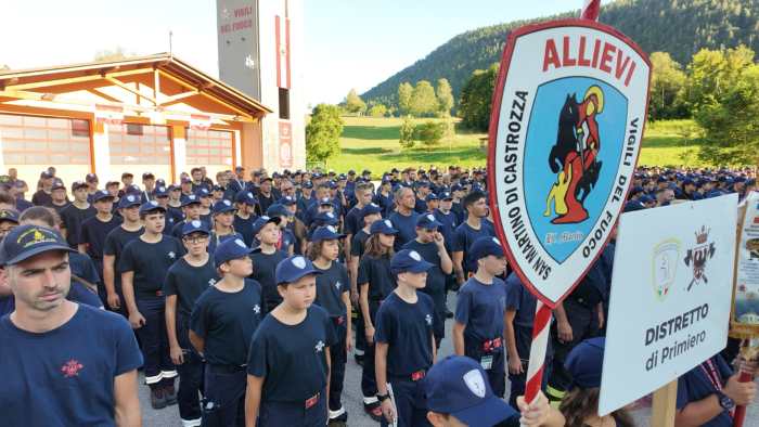 TRENTINO - Inaugurato in Tesino il campeggio provinciale degli allievi Vigili del Fuoco