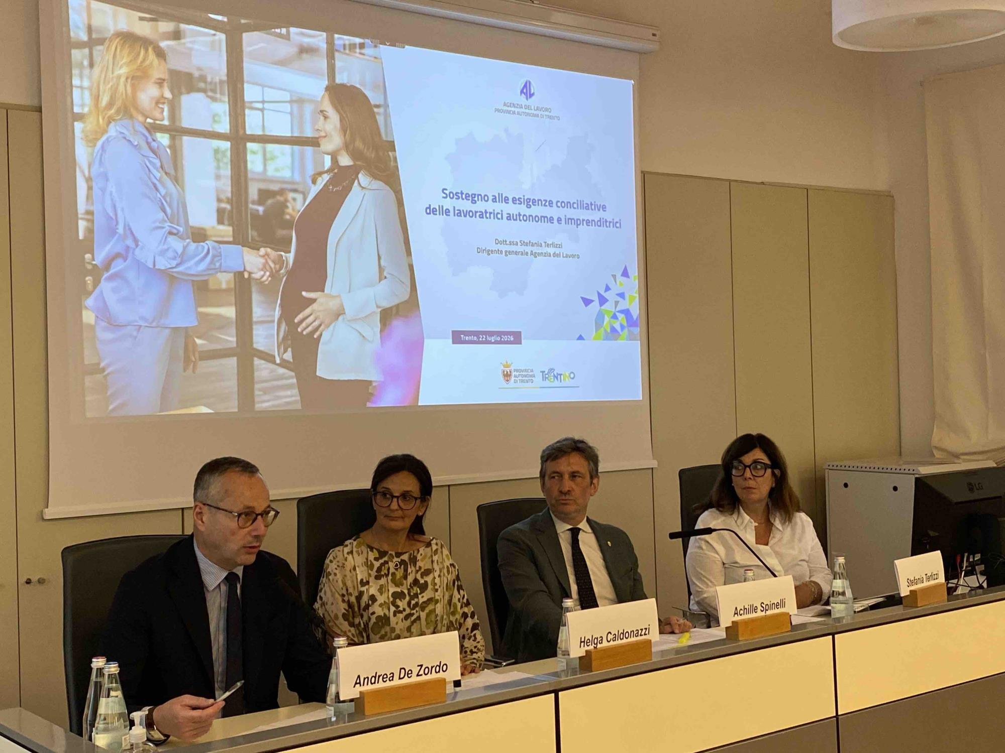 TRENTINO - Sostegno alle esigenze conciliative di imprenditrici e libere professioniste