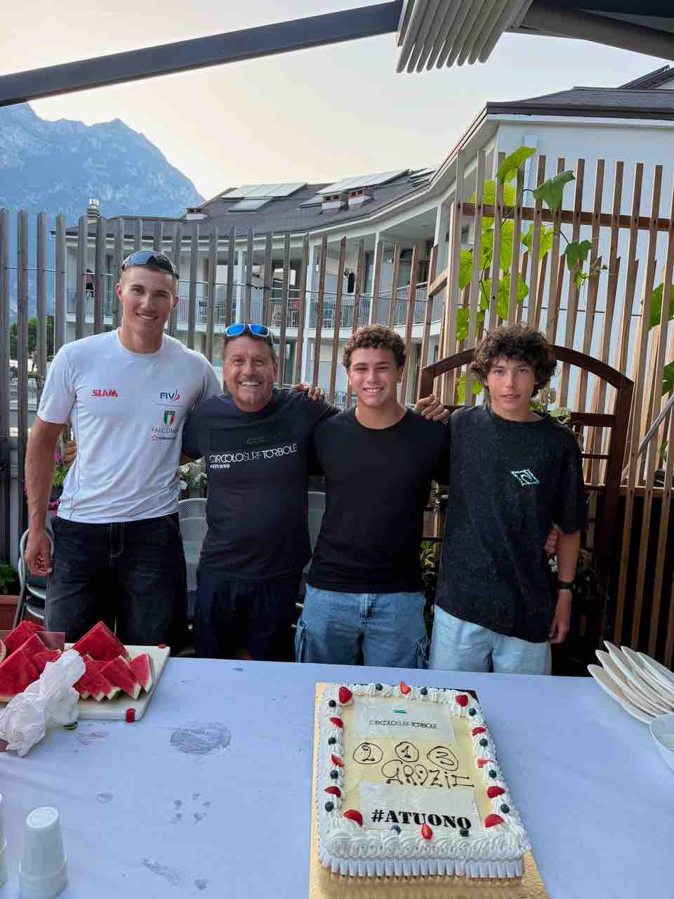 SPORT - Saoncella e Mottin festeggiati per le medaglie iridate al Circolo Surf Torbole
