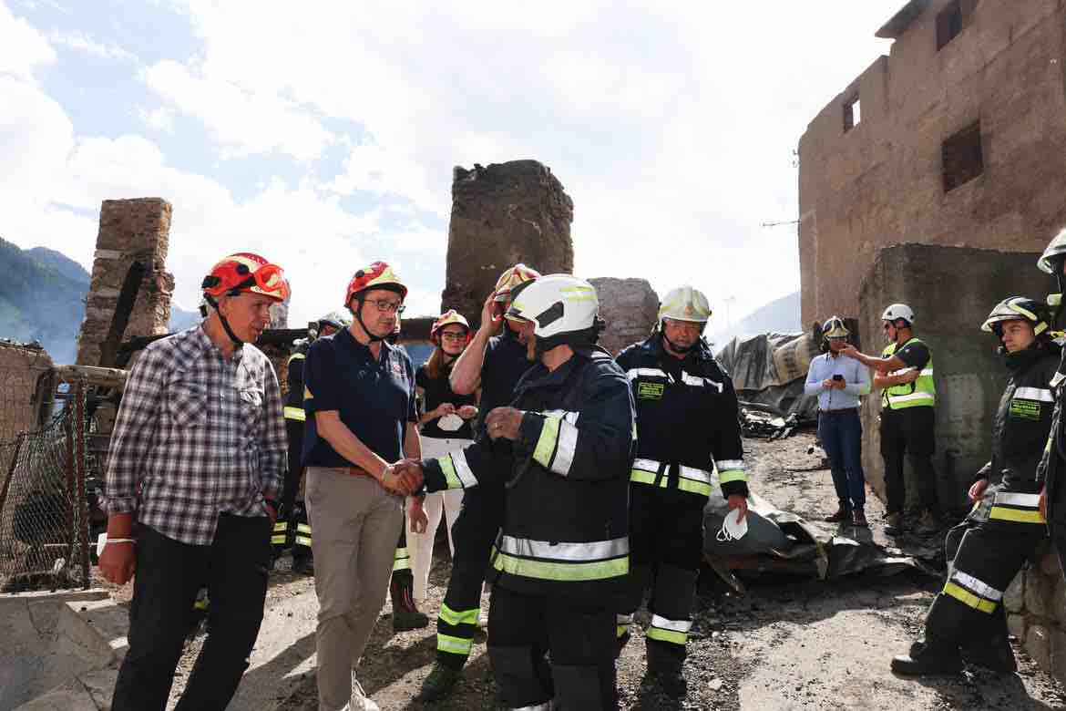 TONALE - Fraviano di Vermiglio, Fugatti: “Evitato che una tragedia ancora più grande colpisse il paese”