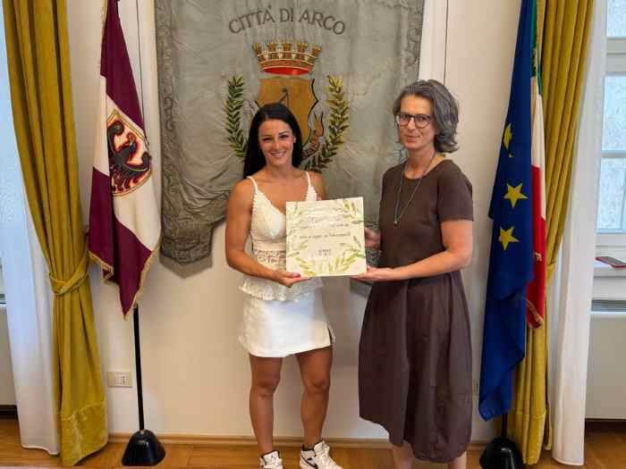 SPORT - Arco, Sara Trentini ricevuta in municipio