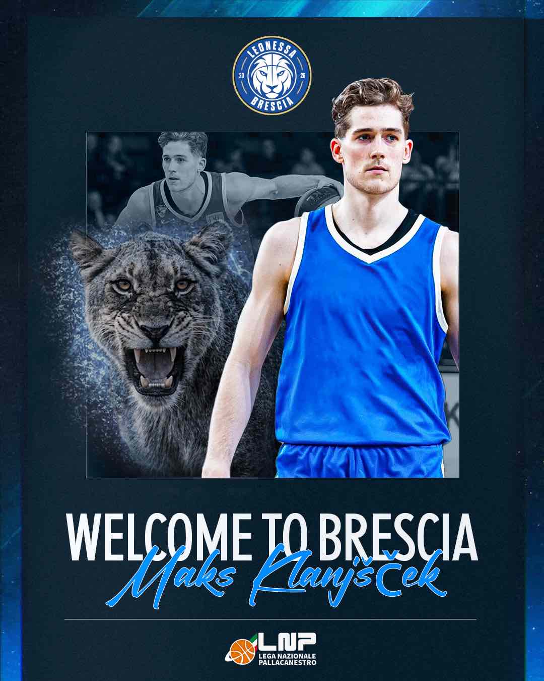 SPORT - Basket: A2A Leonessa Brescia, Maks Klanjšček è la guardia che completa il roster