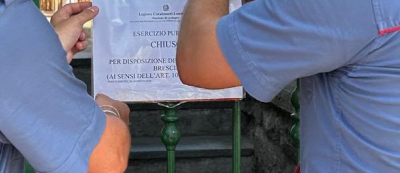 CRONACA - Sospesa la licenza a un'attività di Pian Camuno