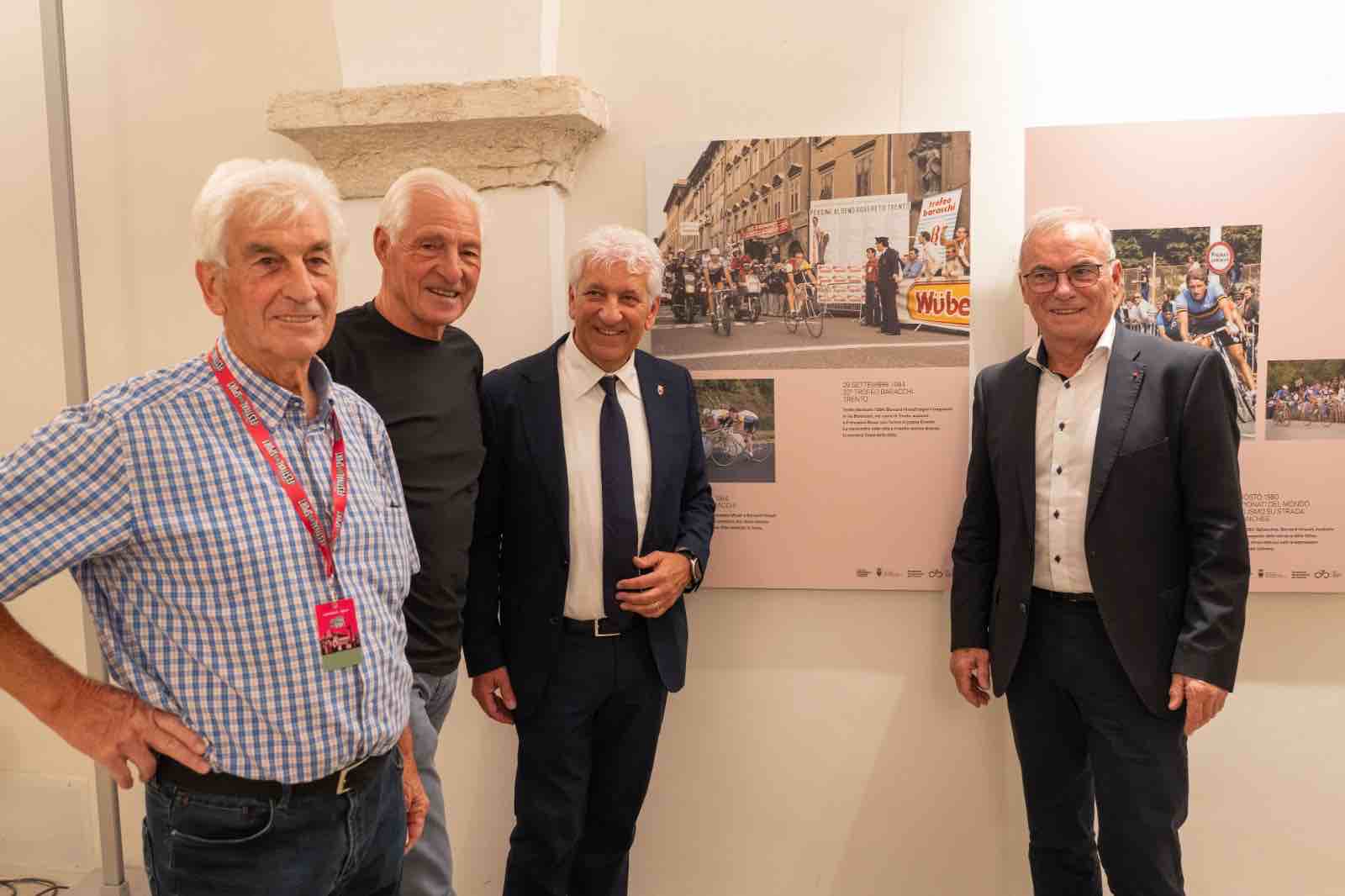 SPORT - Mostra sul ciclismo, la visita di Hinault e Moser a Palazzo Trentini