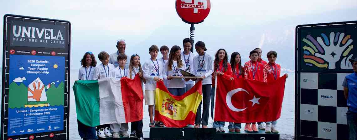 SPORT - Vela: Italia terza all'Europeo Optimist a Squadre a Campione del Garda